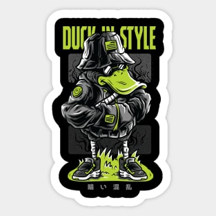 DUCK IN STYLE Sticker